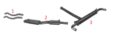 Set (2) of Frontpipes / Satz (2) Vorrohre