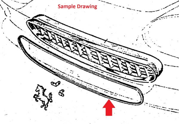 Rubber Profile for Front Grille / Gummidichtung um Grill