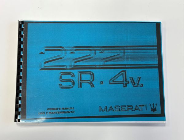 Copy - Maserati 222 SR 4v - Betriebsanleitung