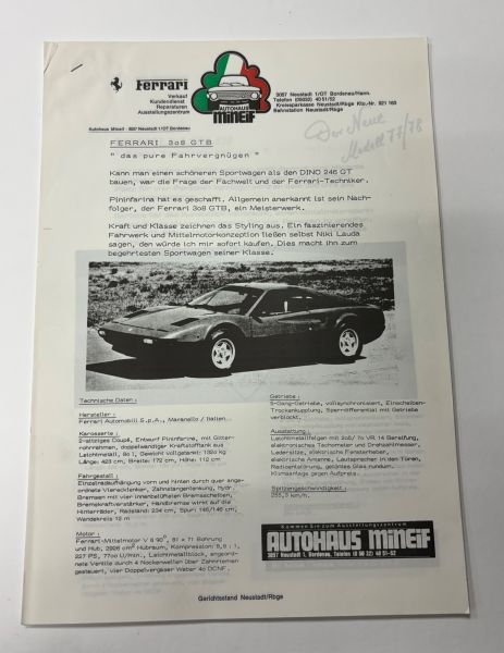 Händlerangebot div Ferrari 1976 Autohaus Mineif Neustadt am Rübenberge