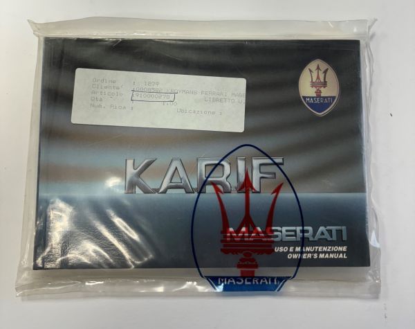 Maserati Karif - Owners Manual / Betriebsanleitung