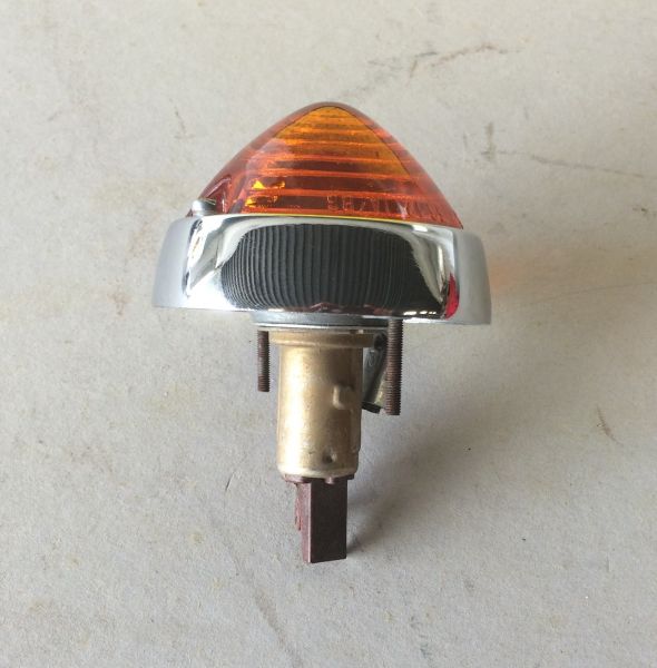 Front Indicator - amber (real glass) - 1 Contact / Blinker vorne - orange (Echtglas)