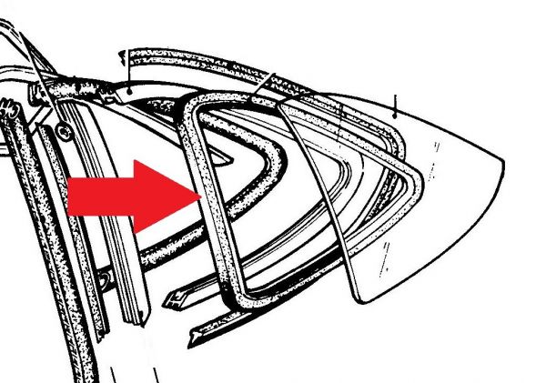Rear Side Window Seals - Pair / Dichtung für hintere Seitenfenster - Paar
