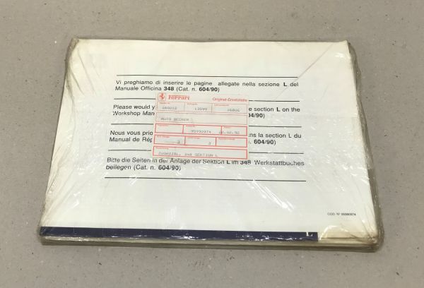 Ferrari 348 - Repair Manual Supplement / Werkstatthandbuch Ergänzungsblätter