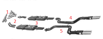 Rear Silencer - left / Endschalldämpfer - links
