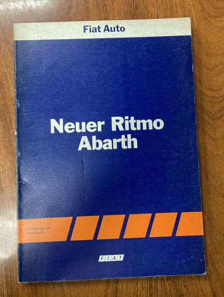 FIAT Neuer Ritmo Abarth - Repair Manual / Reparatur Anleitung