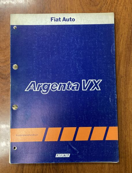 FIAT Argenta VX - Repair Manual / Reparatur Anleitung
