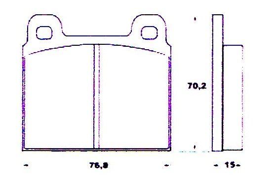 Set of 4 Brake Pads for front axle / Satz Bremsbeläge (4) - vorne