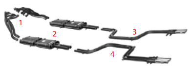 Rear Silencer - left / Endschalldämpfer - links