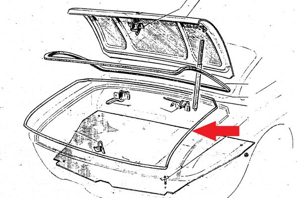 Lower Border Rubber for Trunk and Engine Compartment / Dichtung an Karosserie für Motorhaube und Hec