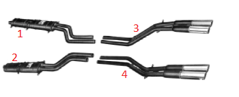 Rear Silencer - left / Endschalldämpfer - links