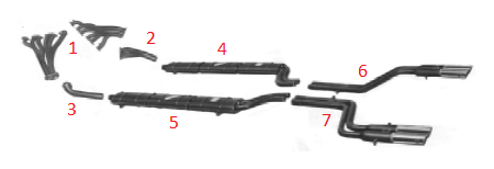 Inter Pipe - left / Zwischenrohr - links