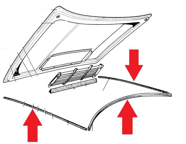 Trunk Rubber Seal - Set / Kofferraumdichtung - Satz