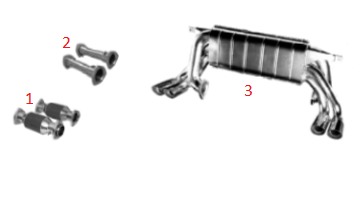 Set (2) of Catalytic Converter / Satz (2) Katalysatoren