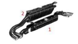 Rear Silencer - right (bottom) / Endschalldämpfer - rechts (unten)