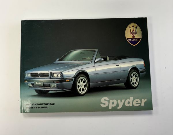 Maserat Spyder - Owners Manual /Betriebsanleitung