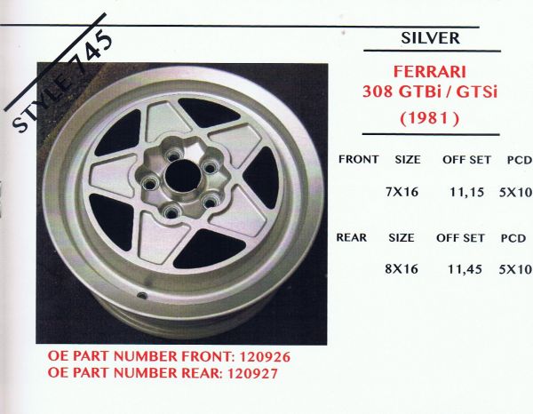 8 x 16 - Wheel Rim rear / Felge hinten