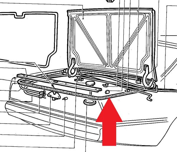 Rear Hood Seal / Haubendichtung hinten