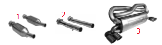 Set (2) of Catalytic Converter / Satz (2) Katalysatoren