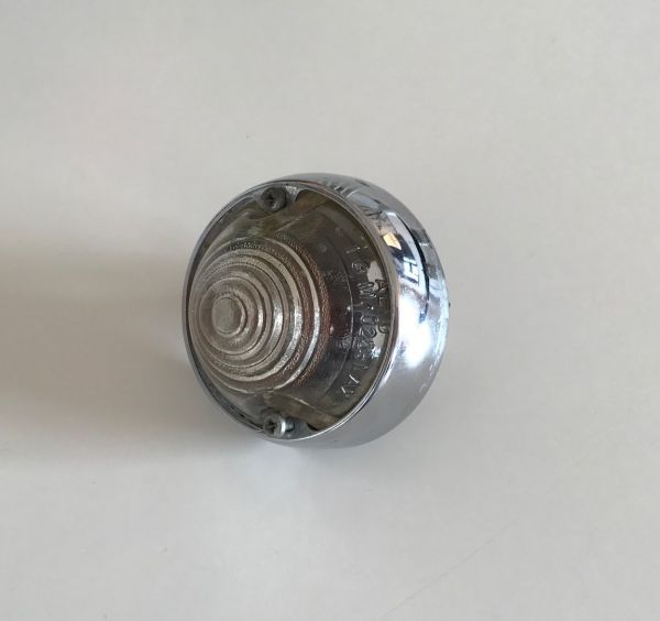 Front Indicator - white (real glass) - 1 Contact / Blinker vorne - weiss (Echtglas)