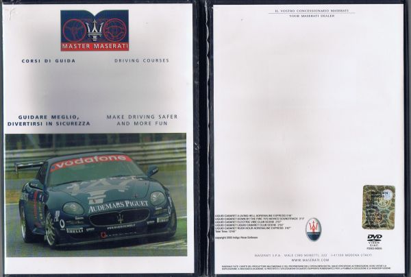Original Maserati DVD Driving Courses - Corsi Di Guida 2003