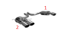 Rear Silencer- right / Endschalldämpfer - rechts