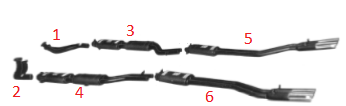 Rear Silencer - right / Endschalldämpfer - rechts