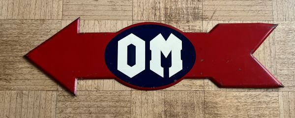 Officine Meccaniche - OM - Metal Sign / Werbeschild Metall