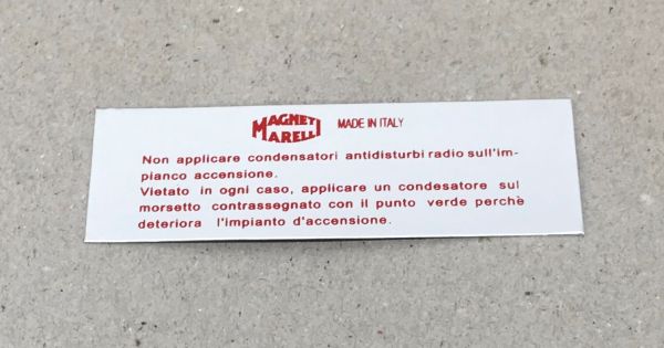 Magneti Marelli - Coil Sticker / Aufkleber Zündspule