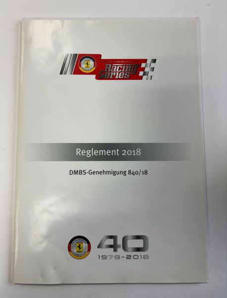 Ferrari Club Deutschland Racing Series Reglement 2018