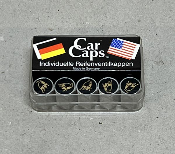 Lamborghini - Set of 5 Tire Valve Caps / Satz (5) Reifenventil Kappen