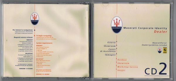Original Maserati Corporate Identity CD 2 - Ferrari Dealers Guidelines included
