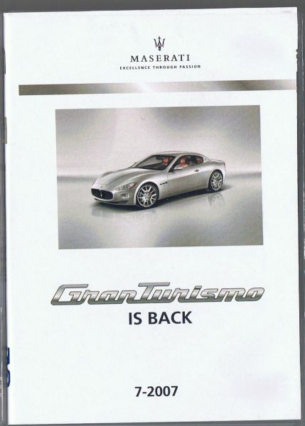 Maserati GranTurismo is back - 7-2007 DVD