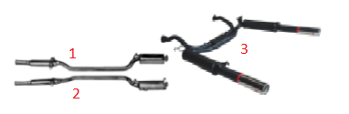 Centre Silencer - right / Mittelschalldämpfer - rechts