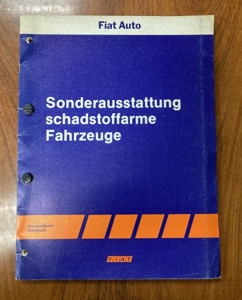 FIAT Sonderausstattung Schadstoffarme Fahrzeuge - Repair Manual / Reparatur Anleitung