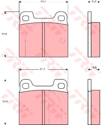 Set of 4 Brake Pads for rear axle / Satz Bremsbeläge (4) - hinten