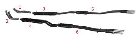 Centre Silencer - right / Mittelschalldämpfer - rechts