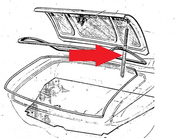 Rear Bonnet Support / Haubenaufsteller hinten