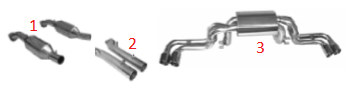 Set (2) of Catalytic Converter / Satz (2) Katalysatoren