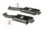 Centre Silencer - right / Mittelschalldämpfer - rechts