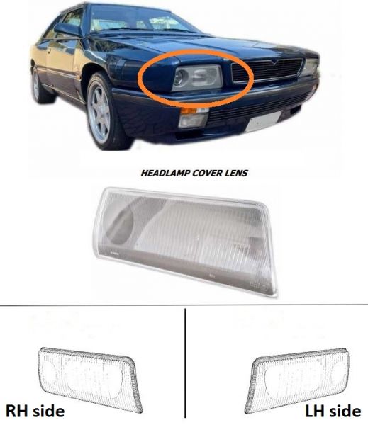 Maserati Ghibli II - Headlight Lens RH / Streuscheibe rechts