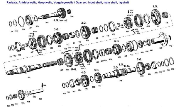ZF S 4/5-17 - Synchron Getriebe Teile / Synchromesh Transmission Parts