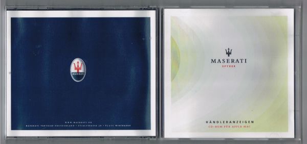 Original Maserati Spyder CD - Dealer Advertising / Händleranzeigen