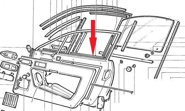 Door Window Scraper Rubber / Schachtleisten Gummi