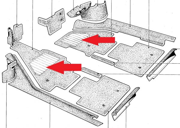 Pair of Heel Tap Rubber for Carpet / Paar Kunststoffschoner für Teppich