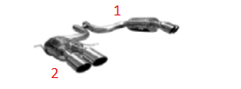 Rear Silencer - right / Endschalldämpfer - rechts