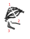 Inter Pipe - left / Zwischenrohr - links