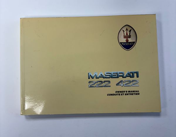 Maseratii 222 422 - Owners Manual / Betriebsanleitung