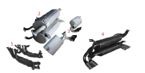 Set of Centre Silencers / Satzt Mittelschalldämpfer