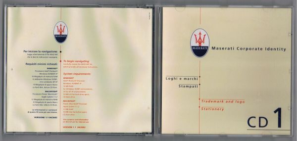 Original Maserati Corporate Identity CD 1